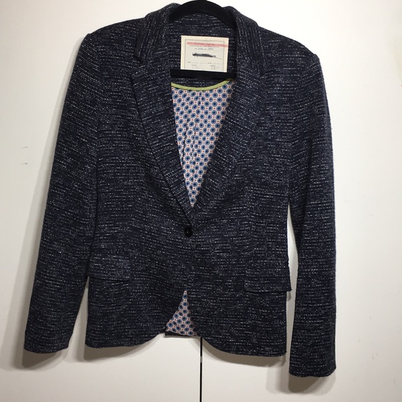 Anthropologie Jackets & Blazers - Cartonnier Knit blazer jacket pockets gray M EUC